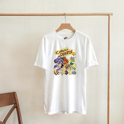 Cow and Chicken Retro Tv Show Unisex Graphic Tee