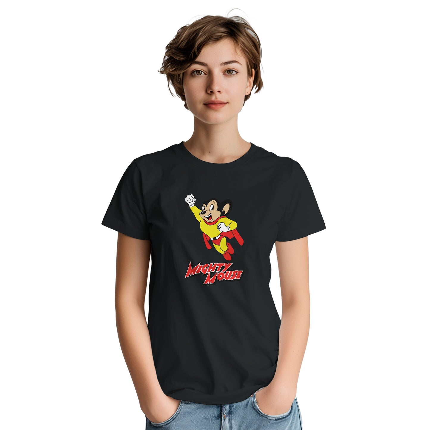 Mighty Mouse Retro Tv Show Unisex Graphic Tee